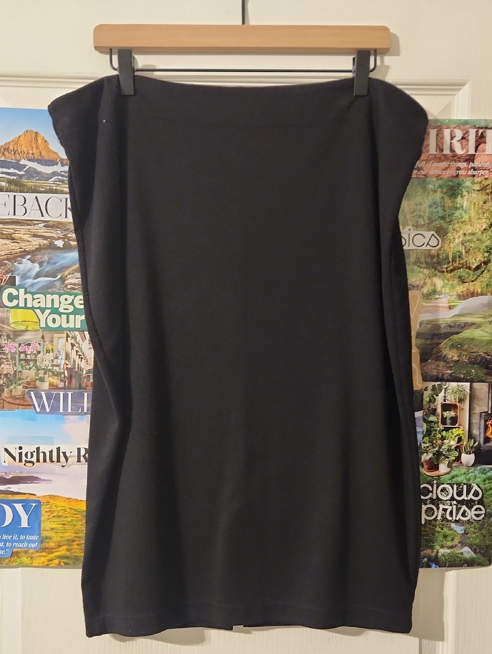 Black Stretch Pencil Skirt